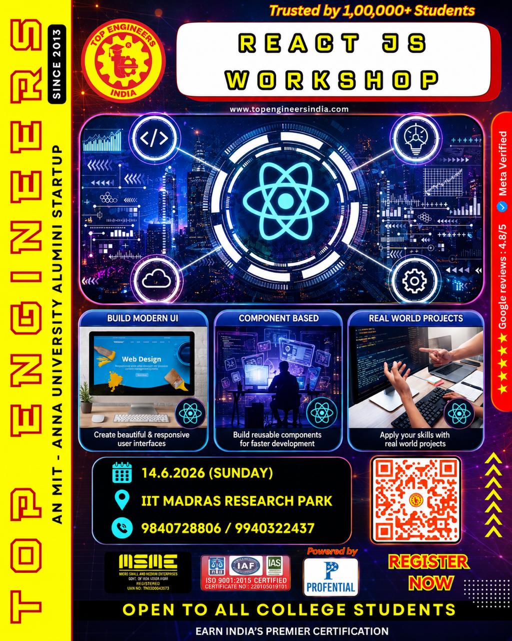 React Js Workshop 2026 Workshop Poster 